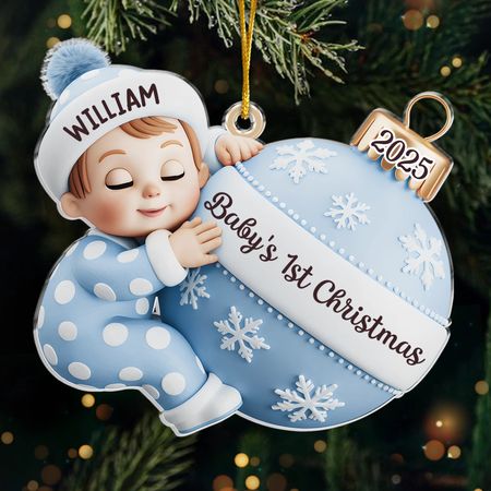 Celebrate Babys 1st Christmas 2025 with a Personalized Ornament – A Keepsake to Treasure Forever!